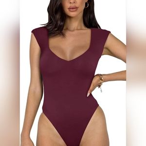 Women's Sexy Casual V Neck Double Lined Sleeveless Slimming Going Out Tank Top B